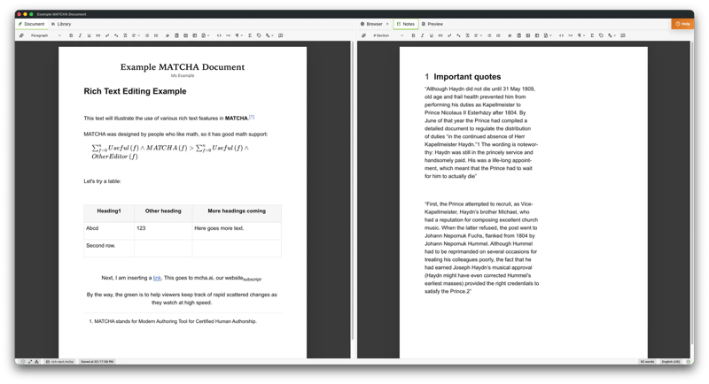 Notes screenshot